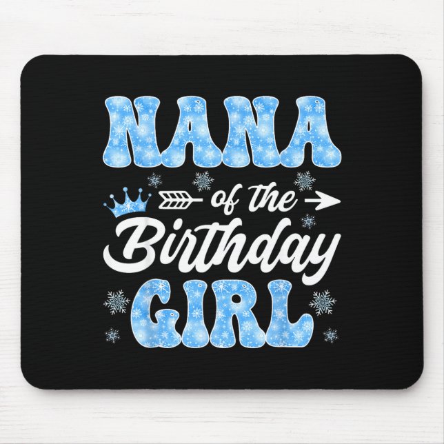Nana Of The Birthday Girl Snowflakes Winter Christ Musmatta (Framsidan)