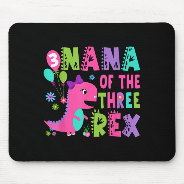 Nana of the three Rex Dinosaur T-rex 3rd Birthday Musmatta (Framsidan)
