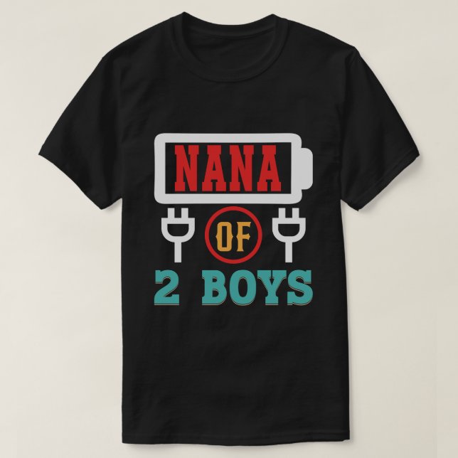 NANA på 2 orgars batteri Fars dag T Shirt (Design framsida)