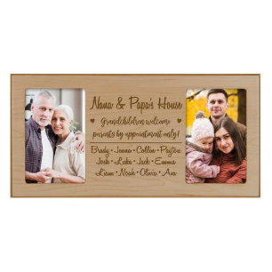 Nana & Pappa House Maple Dubbla Photo Ram