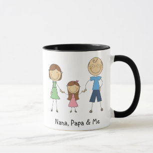 Nana pappa och mig mugg