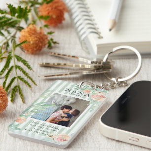 Nana   Personlig Photo Nyckelring