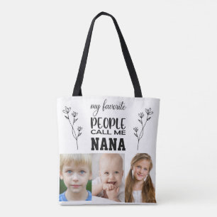 NANA PERSONLIG PHOTO TOTE BAG FOR GRANDMOTHER TYGKASSE