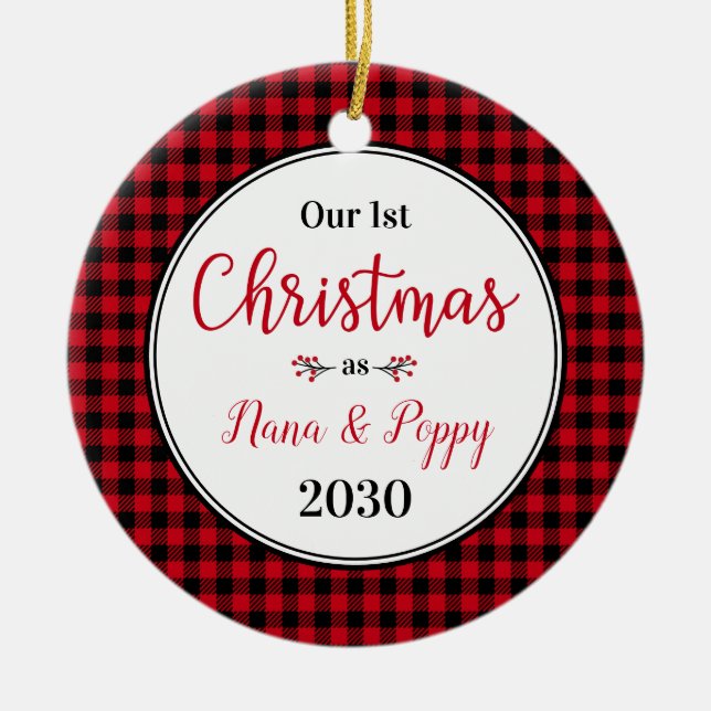 Nana Poppy Photo 1:a julen Julgransprydnad Keramik (Framsidan)