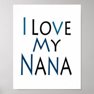 Nana Poster (blått) (standard bild ram storlek)