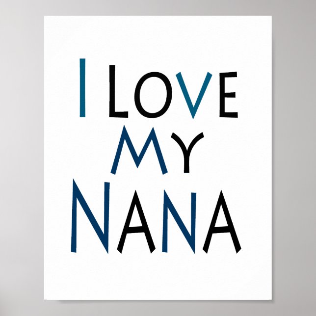 Nana Poster (blått) (standard bild ram storlek) (Framsidan)