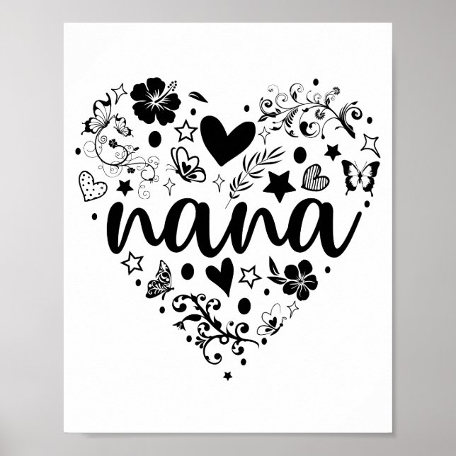 Nana Poster, Nana Heart, Nana Poster, mormor Poster (Framsidan)