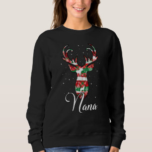 Nana Reindeer Matching Family Pajama Julafton T Shirt