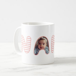 Nana Rosa Rand Bubble Lettering Photo Collage Kaffemugg