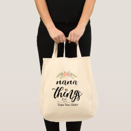 Nana Sak Anpassningsbar Blommigt Gift från Barnbar Tygkasse