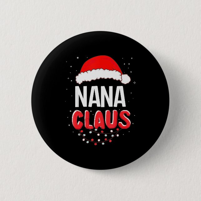 Nana Santa Claus Christmas Matching Costume  Knapp (Framsida)