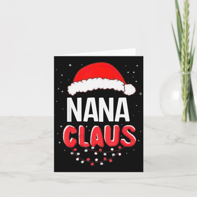 Nana Santa Claus Christmas Matching Costume  Kort (Framsida)