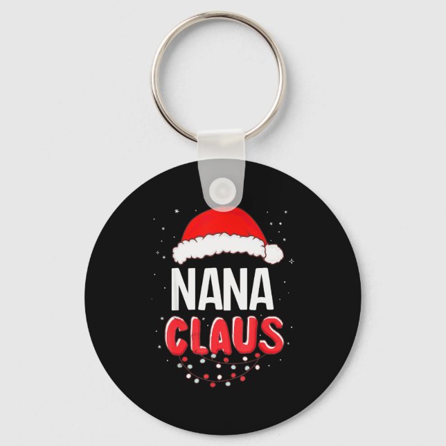 Nana Santa Claus Christmas Matching Costume  Nyckelring (Framsida)