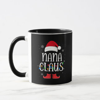 Nana Santa Claus Hat With Xmas Light Christmas Mugg