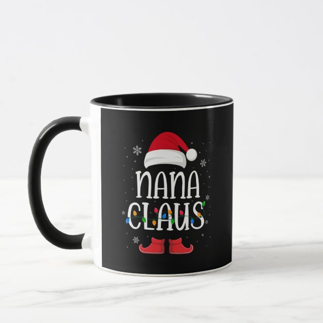 Nana Santa Claus Hat With Xmas Light Christmas  Mugg (Vänster)