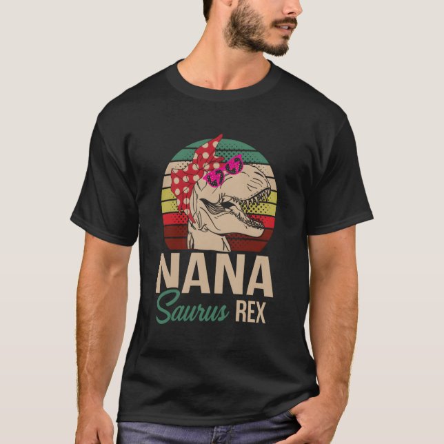 Nana Saurus Rex Nanasaurus Dino Kärlek Grand T Shirt (Framsida)