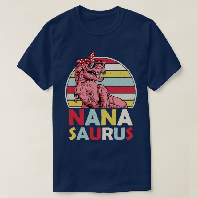 Nana Saurus Tshirt GrandmaSaurus Shirt Grandma din T (Design framsida)