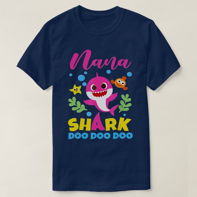 Nana Shark Gift Cute Baby Shark Family Matching TS T Shirt (Design framsida)