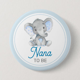 Nana ska bli New Granny Pojke Shower Elephant Knapp