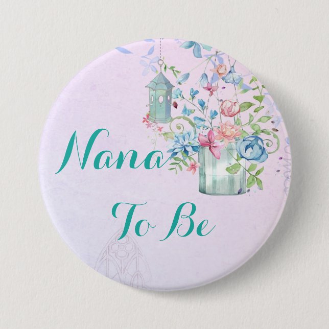 Nana som är den blom- stugababy shower, knäppas knapp (Framsida)