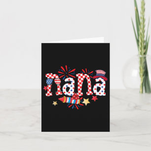 Nana Sungles USA flagga Fireworks Patriotic 4th of Kort