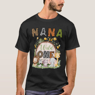 Nana till den vilda ettårsfödelsedags pojken Safar T Shirt