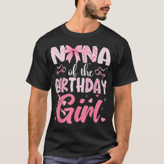 Nana till födelsedagsflickan Rosa Coquette-smycke T Shirt
