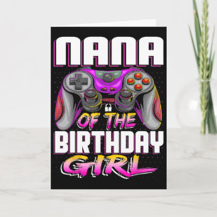 Nana till Gamer Tjej Matchande Video Spel Födelsed Kort