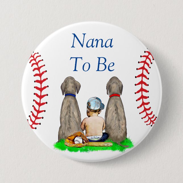 Nana to BE | Baseball ThenzBoy's Baby Shower Knapp (Framsida)