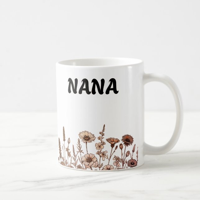 Nana Trendig Blommigt Design Kaffemugg (Höger)