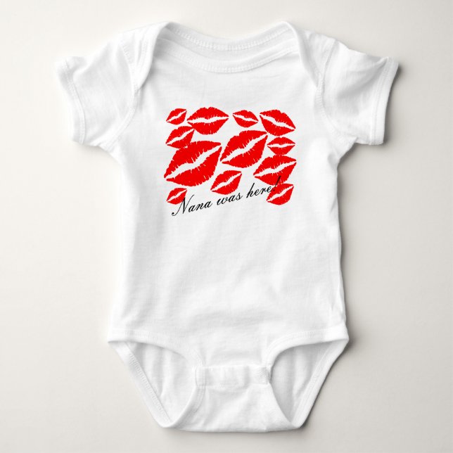 Nana var här för kroppsdräkt t-shirt (Framsida)