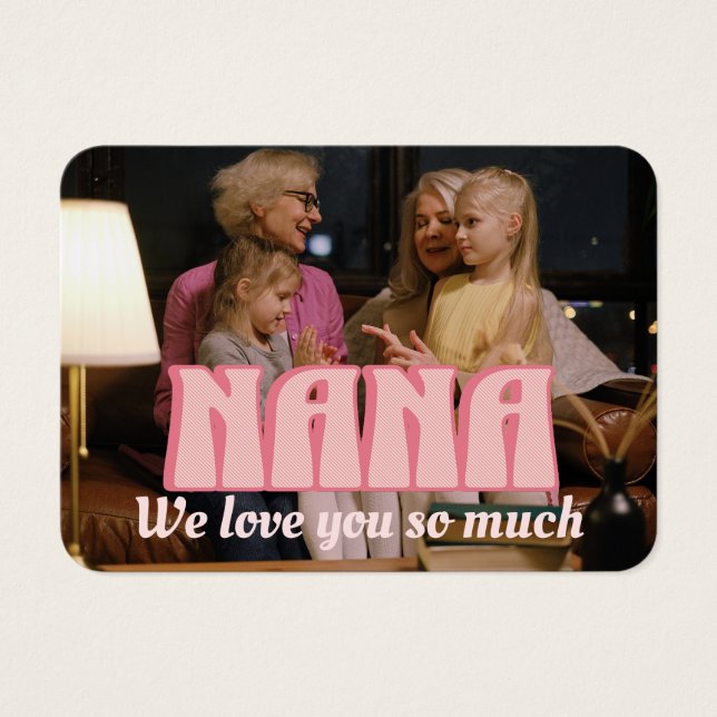 NANA - Vi kärlek dig så mycket Visitkort (Framsidan)