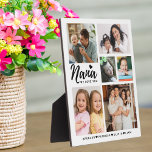 Nana We Kärlek You Barnbarn Namn Photo Collage<br><div class="desc">Anpassad nana-fotoplaque med barnbarn namn och barnbarn bilder. Gör en speciell,  minnesvärd och unik keepsaké-gåva för helgdagar,  födelsedag,  morföräldrardag,  mors dag och jul.</div>