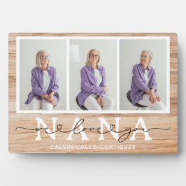 Nana We Kärlek You Heart Script 3 Photo Gift