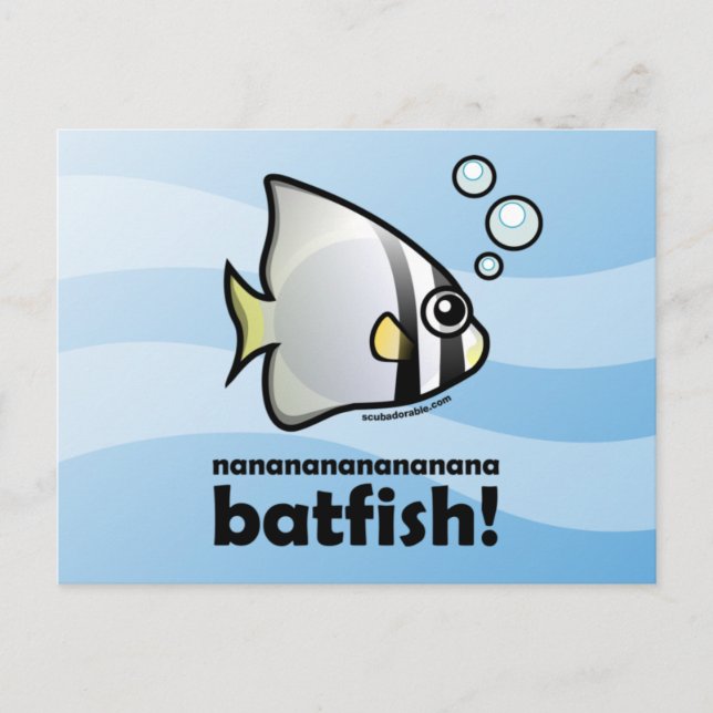 Nananananana Batfish! Vykort (Framsida)