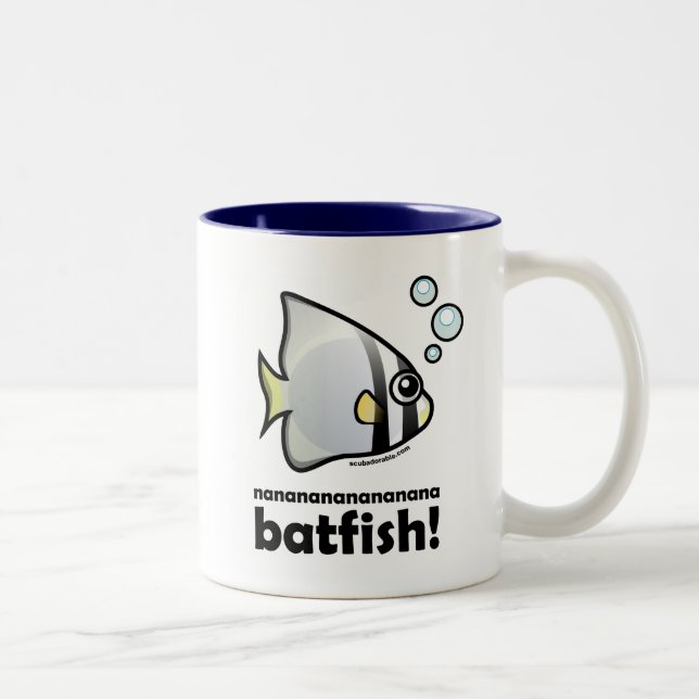 nanananananananaBatfish! Två-Tonad Mugg (Höger)