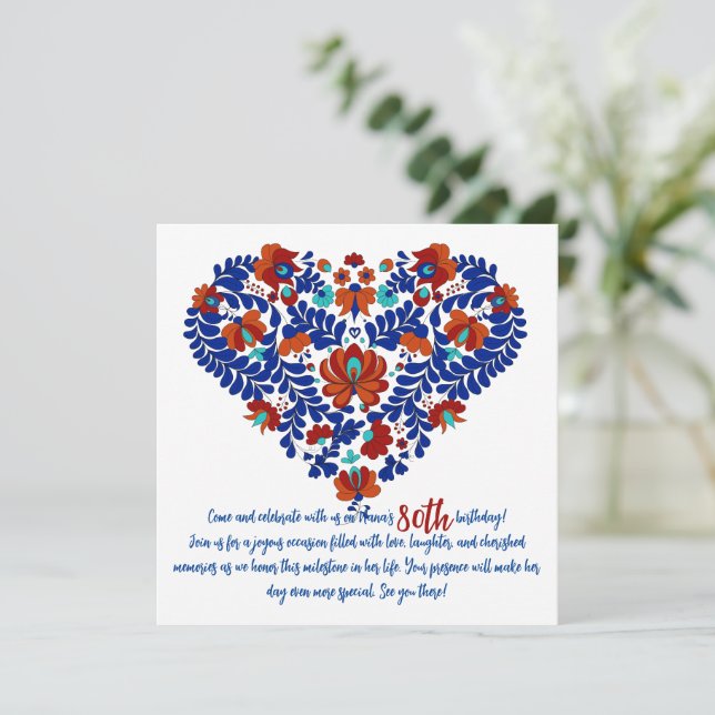 Nanas 80:e födelsedag / Ungerns Rustic Matyo Spara Datumet (Stående Fram)