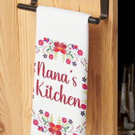 Nanas Blommigt för köket Kökshandduk