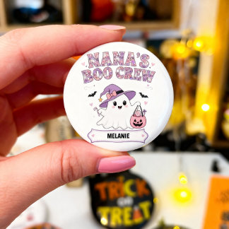 Nanas Boo-gäng 1 barnbarns namn Halloween-spöke Knapp