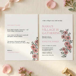 Nanas byinvitation - 2-sidig redigering inbjudningar