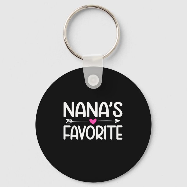 Nana's Favorite Granhild Quote Cute Granddaughter  Nyckelring (Framsida)