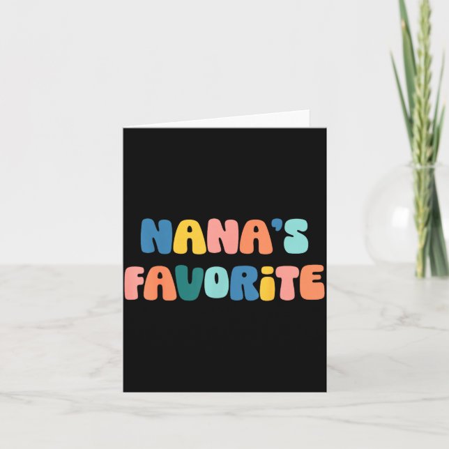 Nana's Favorite Mother's Day Grandma  Kort (Framsida)