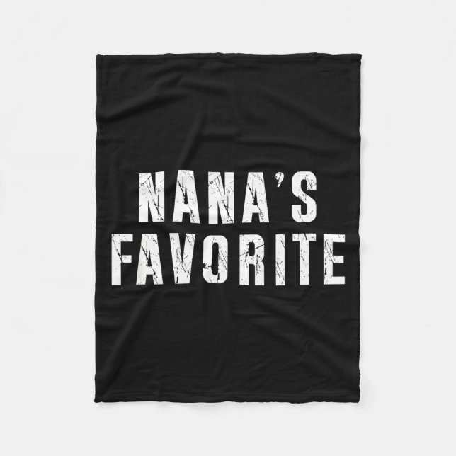 Nana's Favorite T Funny Grandma Grandparent Granhi Fleecefilt (Framsidan)