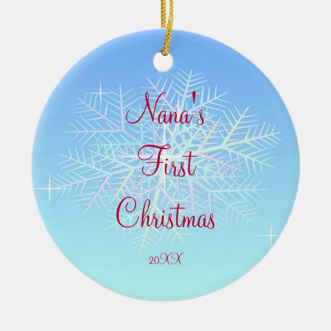 Nanas första jul snöflinga ornament (Framsidan)