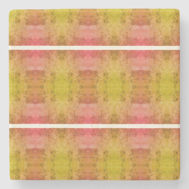 Nanas hjärtan (Rosa och Gult)  Stenunderlägg (Framsidan)