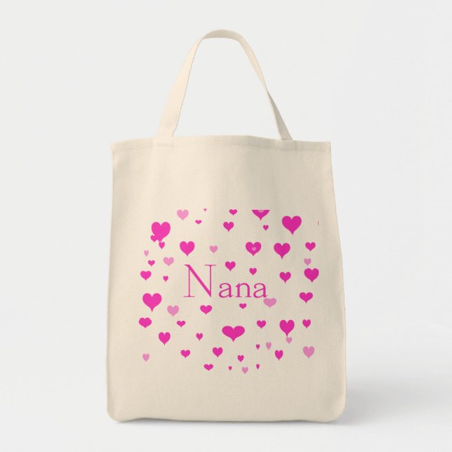Nanas hjärtatotot hänger lös tygkasse (Framsidan)