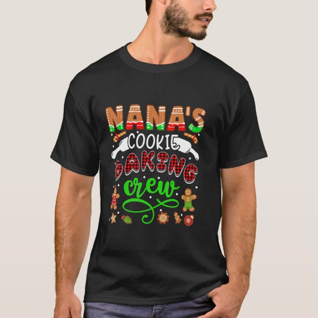 Nanas Julafton Cookie Baking Crew Play Julafton Co T Shirt (Framsida)