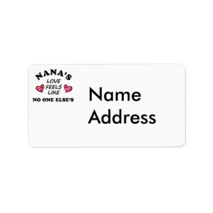 Nanas Kärlek Adressetikett