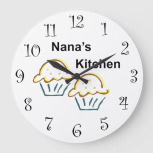 Nanas kök med muffins stor klocka