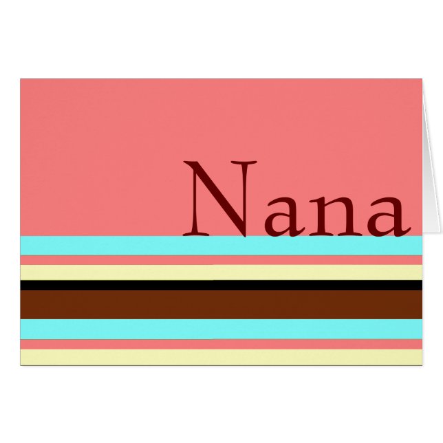 Nanas kräm- rosor för blåttbrunt hälsningskort (Framsidan Horizontal)